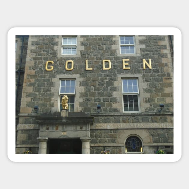 The Golden Lion Hotel, Stirling, Scotland Sticker by MagsWilliamson